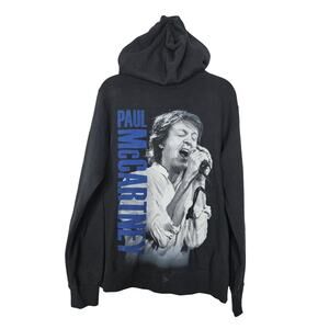 Paul McCartney S Black Full Zip Hoodie Sweatshirt Merch Tour 2010 Band Tee